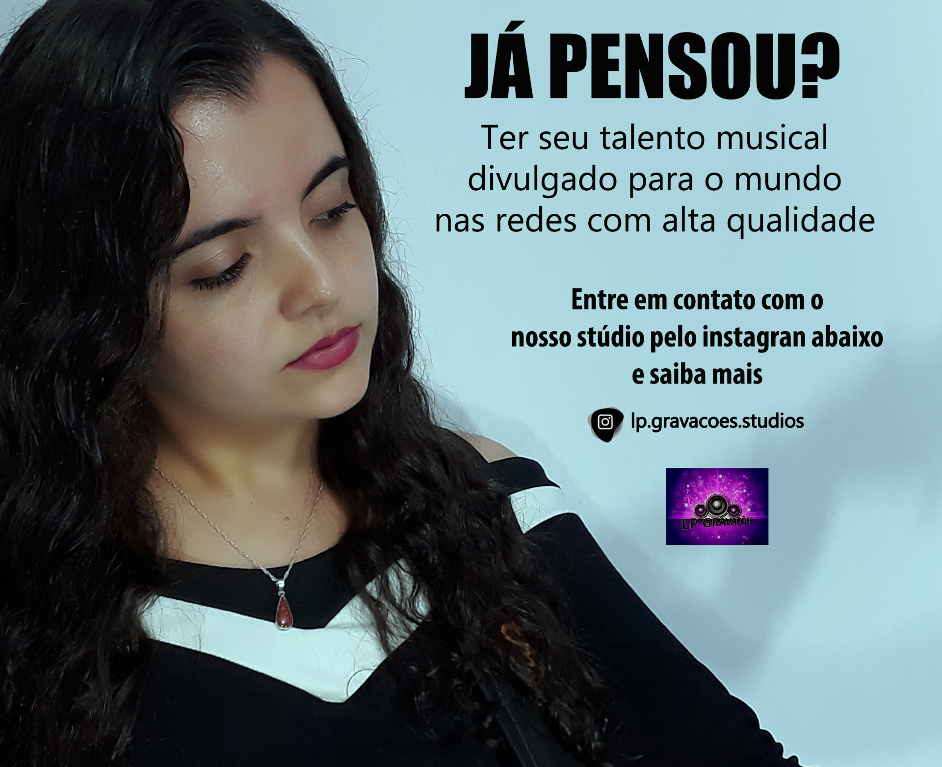 Gleiciane Andrade uma das primeiras cantoras a gravar no stúdio